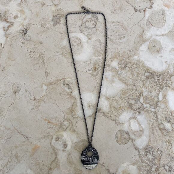 Lola and Grace Swarovski Elements Oval Disk Pendant - Picture 5 of 7